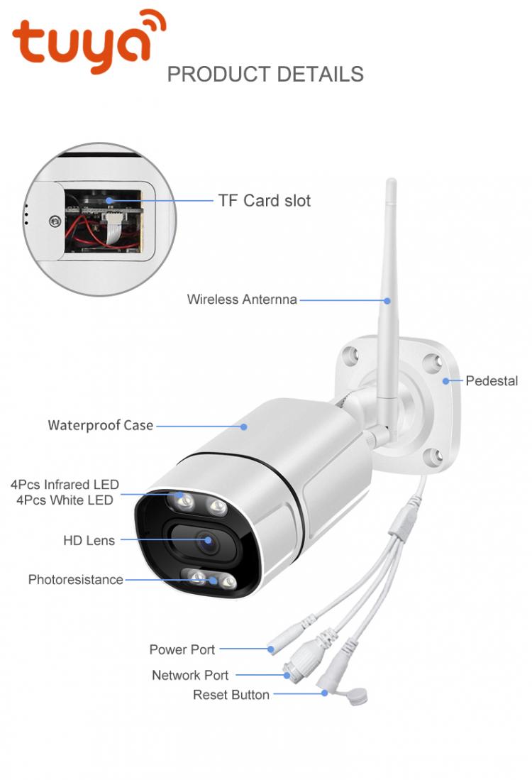 戶(hù)外防水WIFI槍機(jī)攝像頭tuya涂鴉高清監(jiān)控?cái)z像機(jī)IPCamera 室外防水?dāng)z像機(jī) 第2張-家家安科技 戶(hù)外防水WIFI槍機(jī)攝像頭tuya涂鴉高清監(jiān)控?cái)z像機(jī)IPCamera 室外防水?dāng)z像機(jī) 第2張