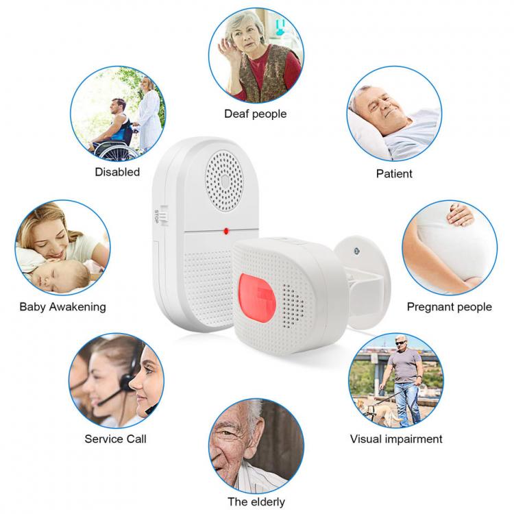 LIKEPAI Vibration Pager Nurse Calling Alarm System for Home Elderly Patient Portable Caregiver Pager Motion Sensor Alert Product Center 第3張-家家安科技 LIKEPAI Vibration Pager Nurse Calling Alarm System for Home Elderly Patient Portable Caregiver Pager Motion Sensor Alert Product Center 第3張