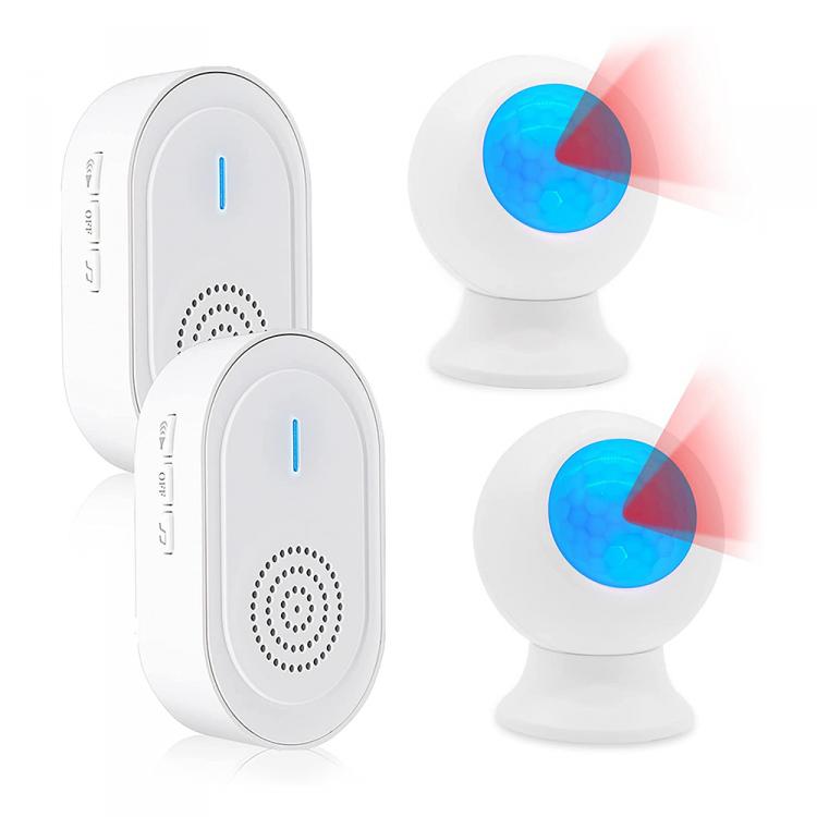LIKEPAI Portable Motion Sensor Alert Caregiver Pager Room Monitor Waterproof 500 Feet Operating for Elderly Motion PIR Detectors Product Center 第1張