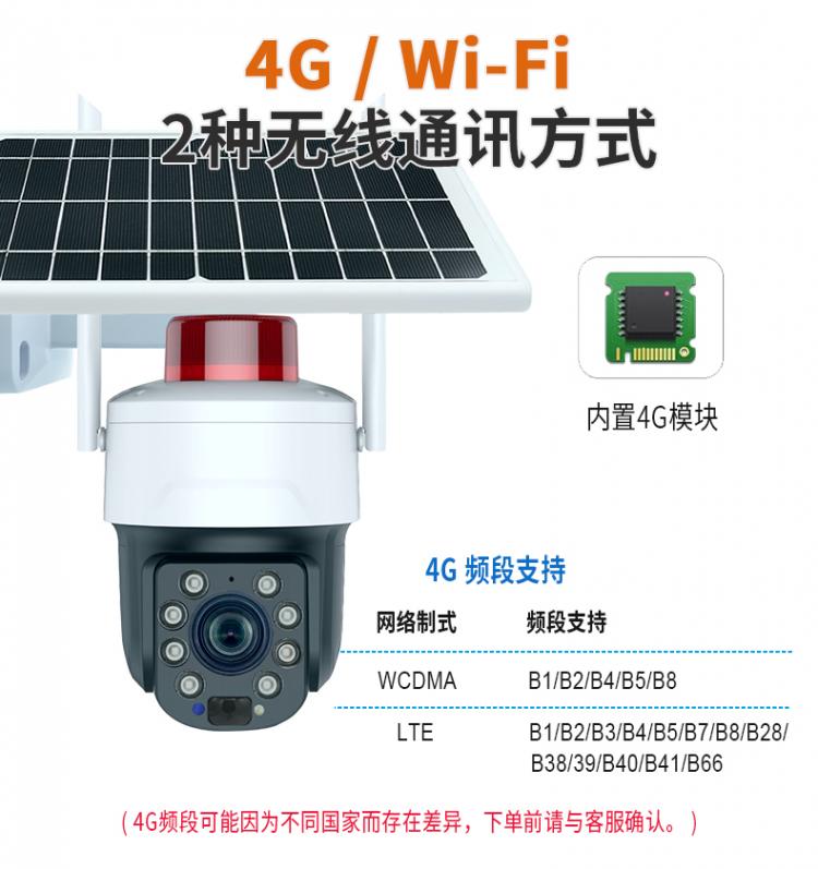 30倍光學變焦防水戶外太陽能4G+WIFI監控球機無線360°云臺攝像頭 4G監控攝像機 第11張