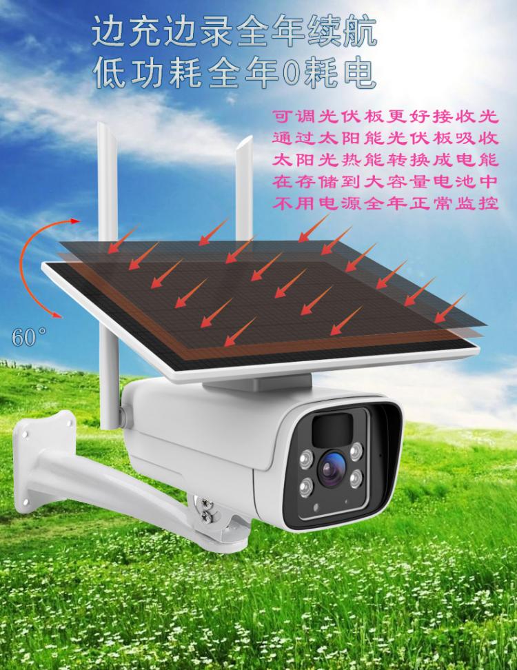 涂鴉4G無線監控Tuya低功耗太陽能監控攝像機電池供電室外高清攝像頭1080P 4G監控攝像機 第1張