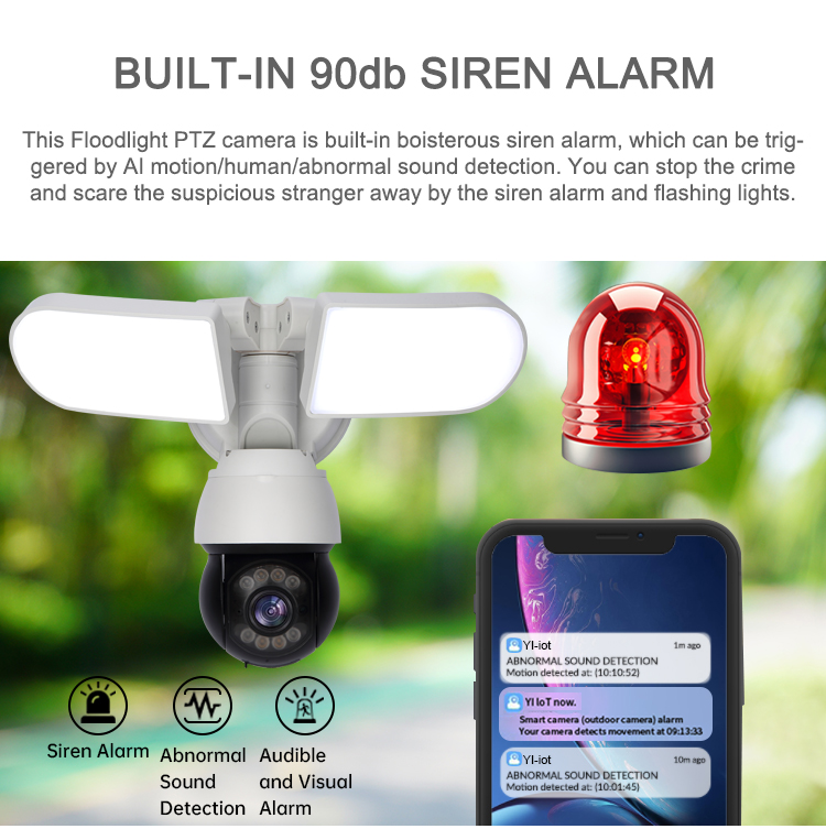 涂鴉雙燈監控攝像頭TUYA爆款出口400萬高清WIFI+網口高亮雙燈庭院監控攝像機廠家批發可定制 品牌動態 第1張
